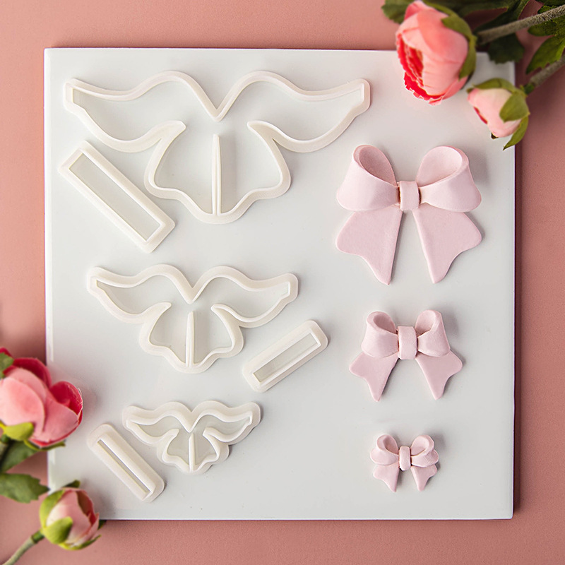 Pomade Hair Clay - 2Pcs/Set Bowknot Series Polymer Clay Mold