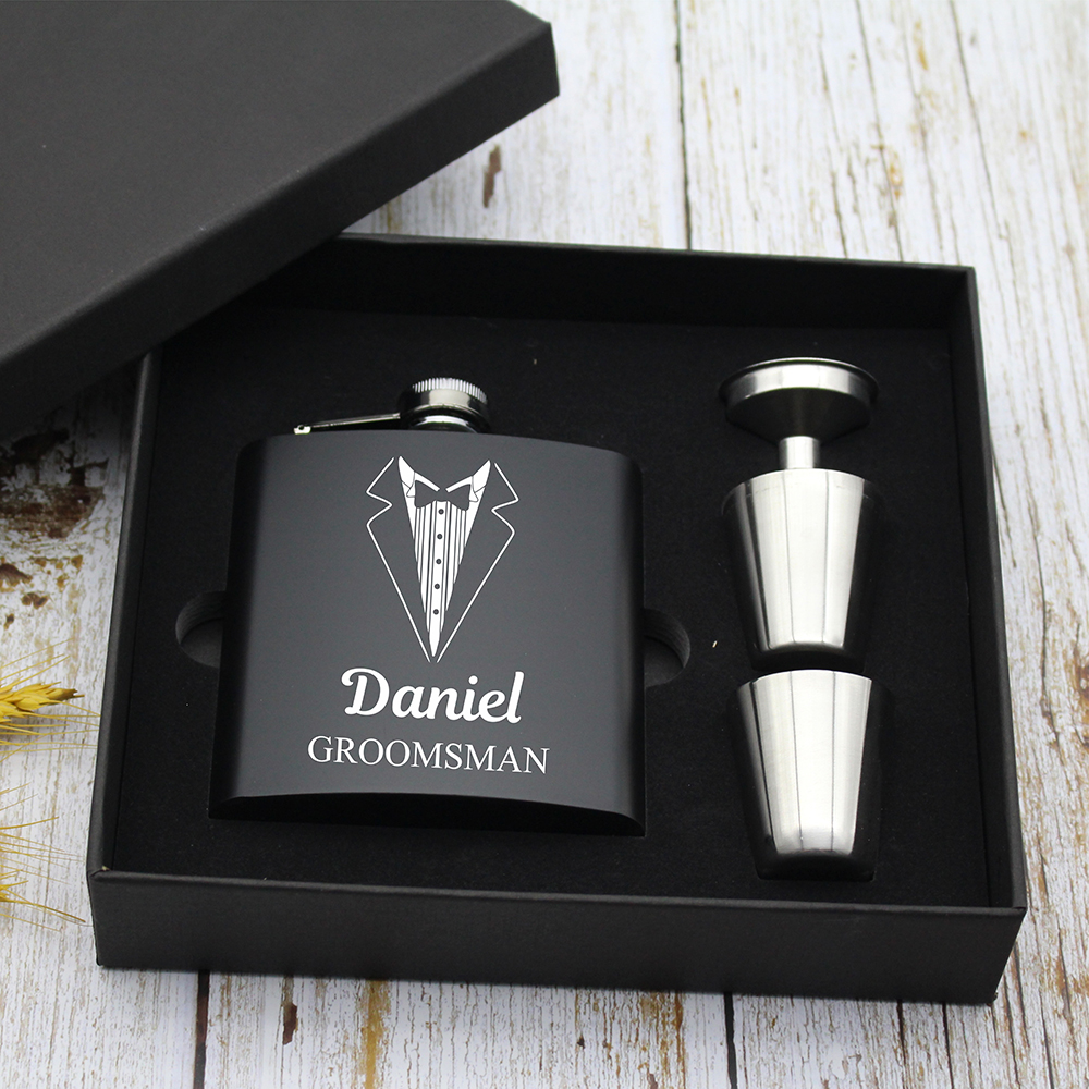 Mens Grooming Box - Custom Wedding Groomsman Gift Engraved Best