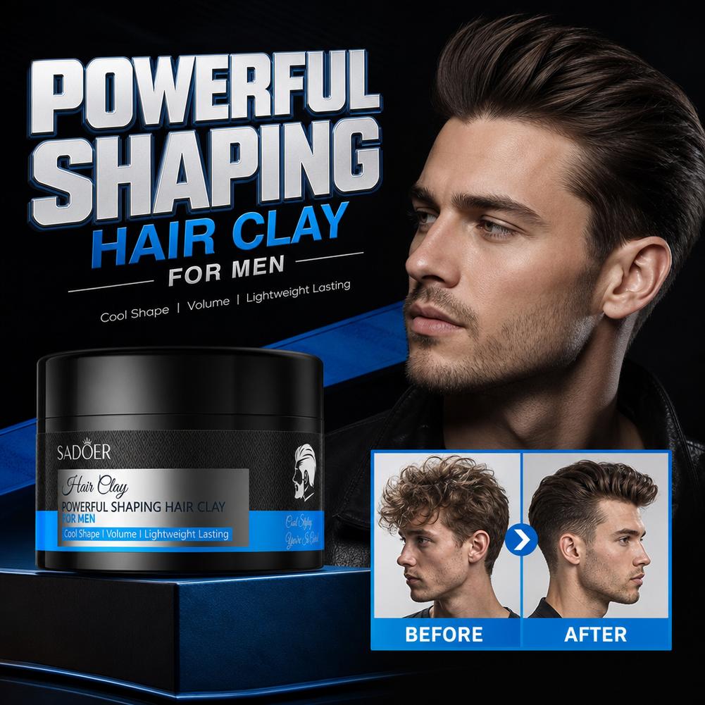 Pomade Hair Clay - Matte Hair Styling Clay Strong Hold