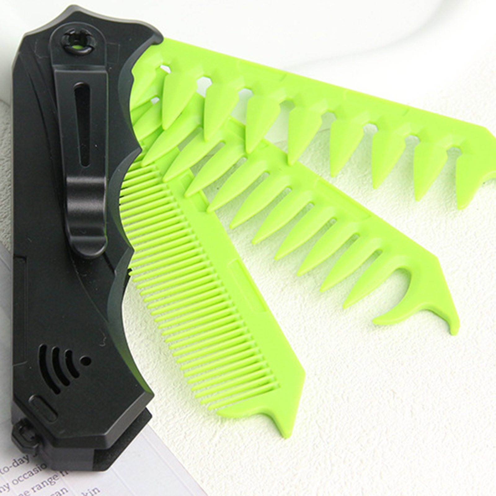 Men'S Grooming Oil - Dual Tooth Folding Comb for Men