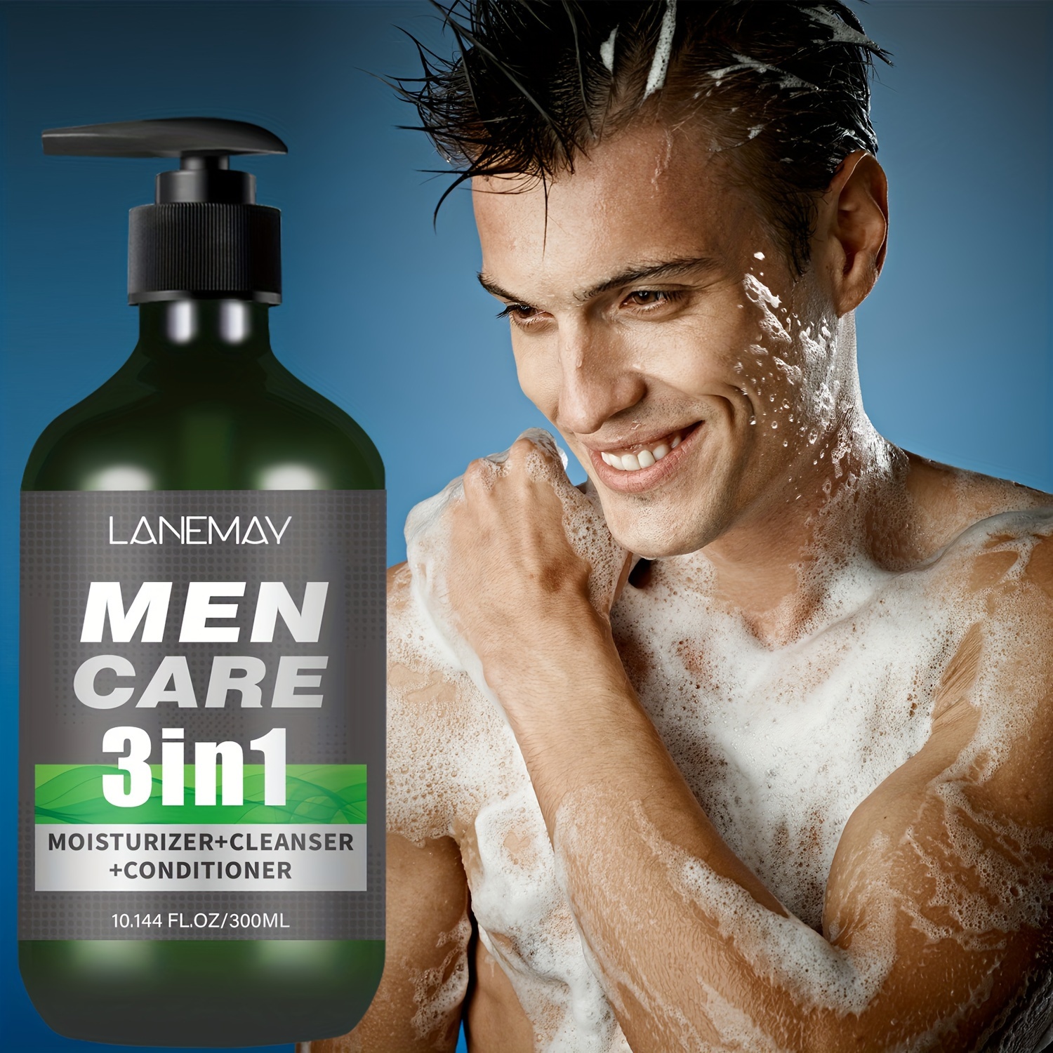 Face Wash Mens - Men 3-in-1 Body,Hair and Face Wash