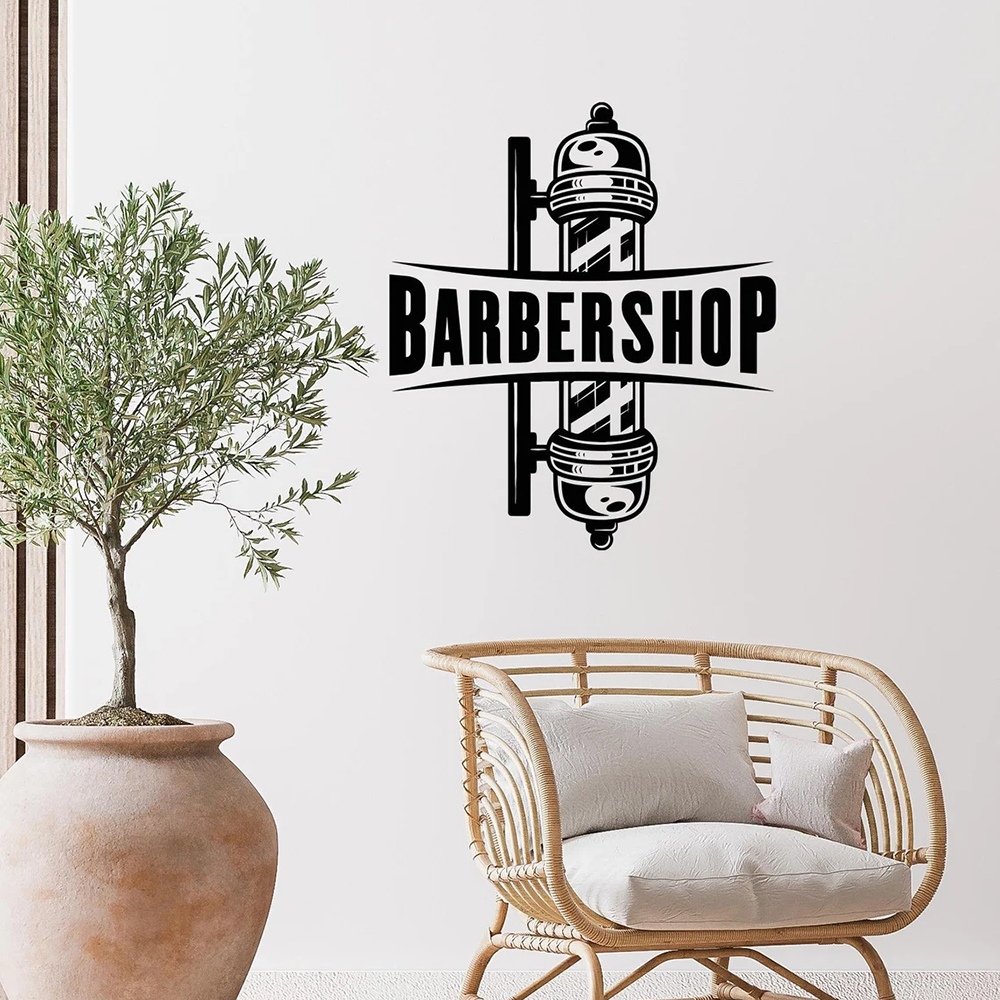 Men'S Grooming Barbershop - Barbershop Sign Vinyl Wall Decal Barber