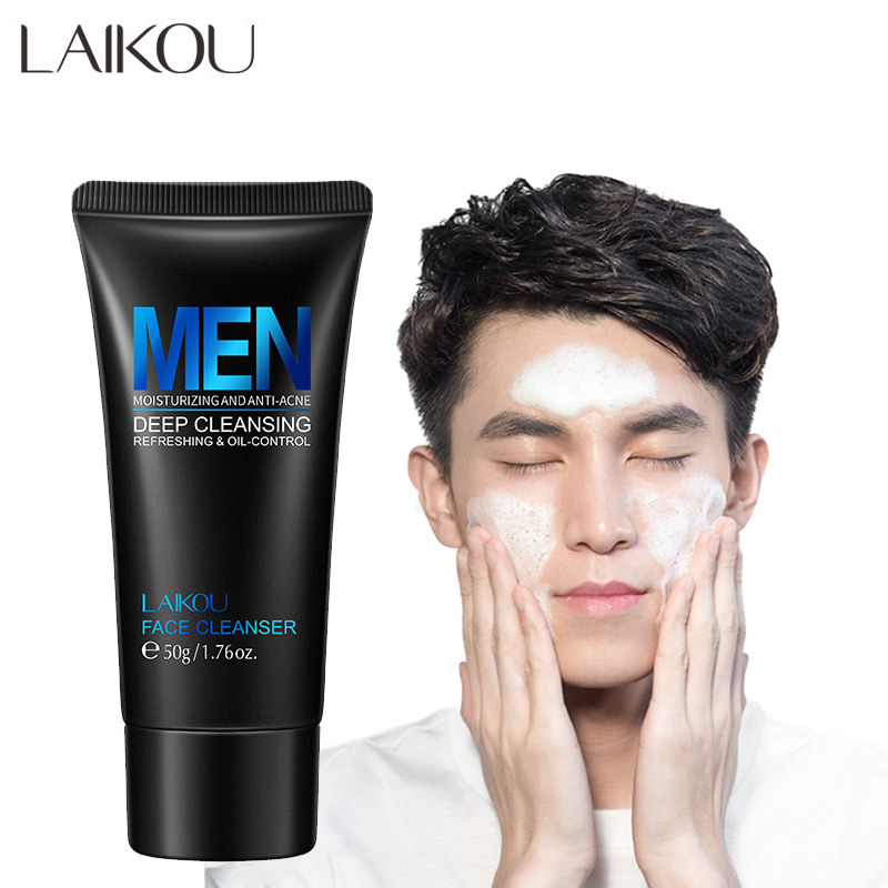 Face Wash Mens - LAIKOU Men Facial Cleanser Face Washing