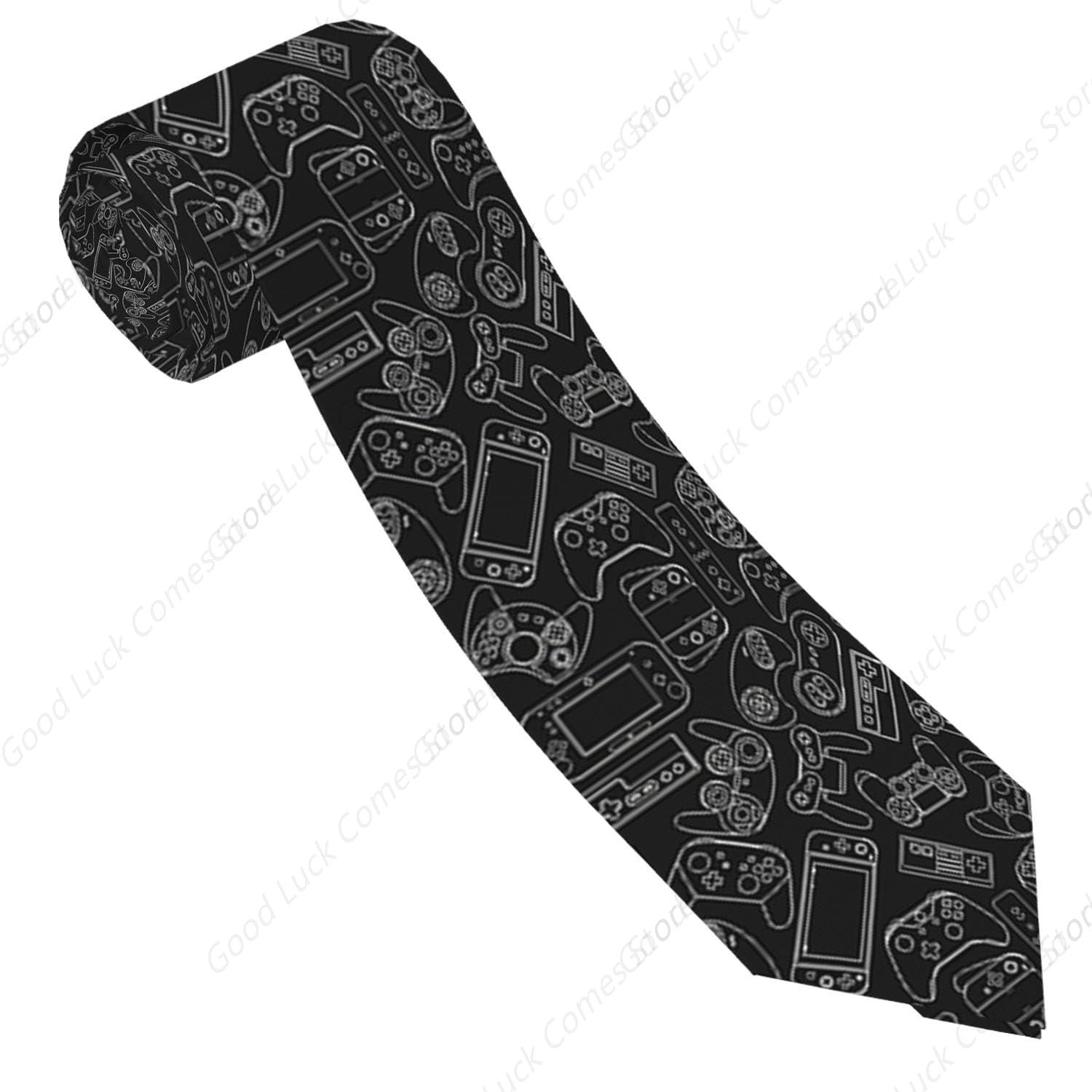 Men'S Grooming Videos - Video Game Controller Black Men's Tie