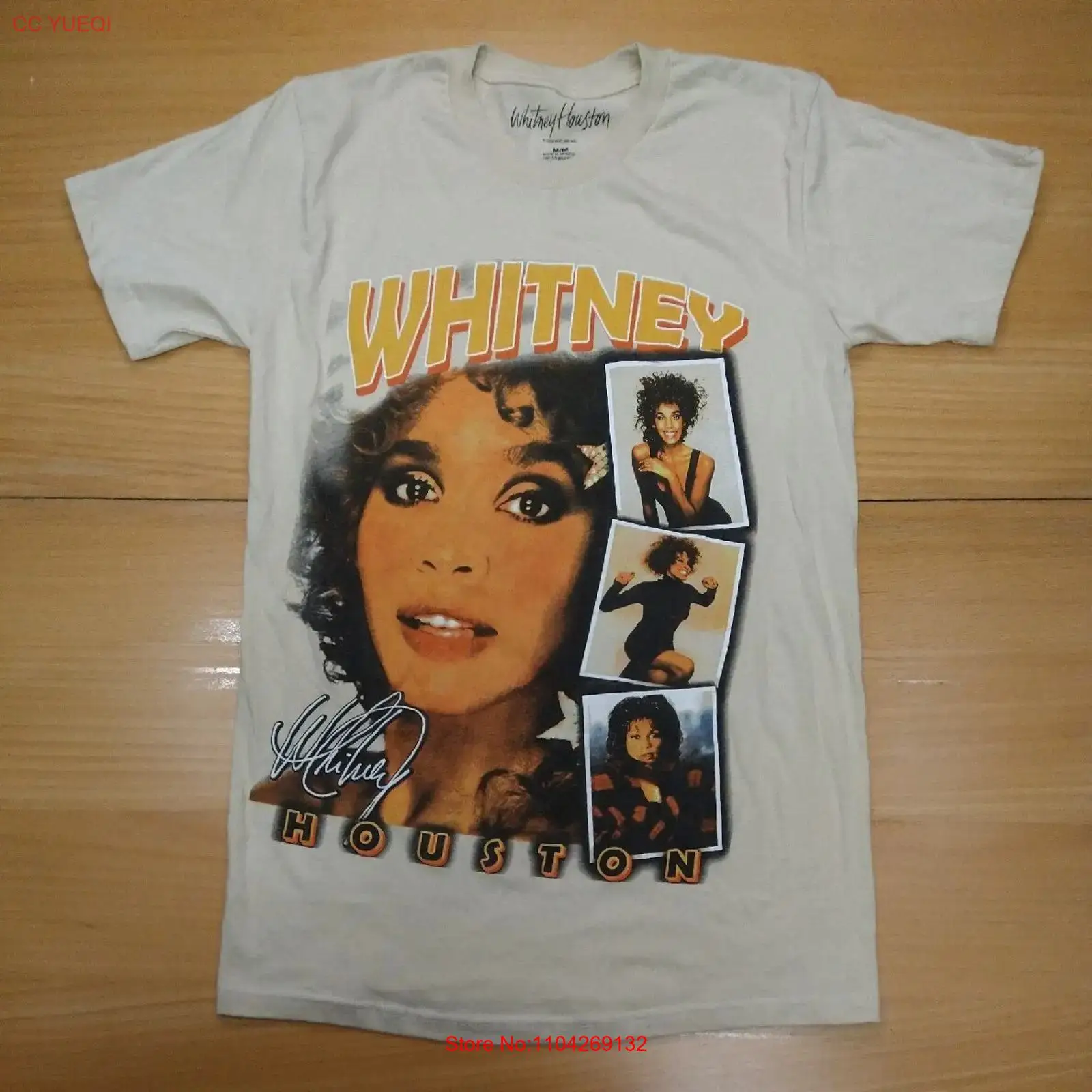 Face Wash Mens - Whitney Houston T Shirt Medium 90s