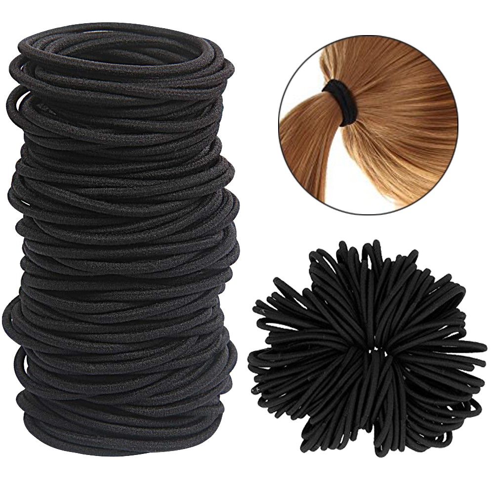 Men'S Grooming Tape - 10/30/50pcs 4MM Black Small Hair Ties