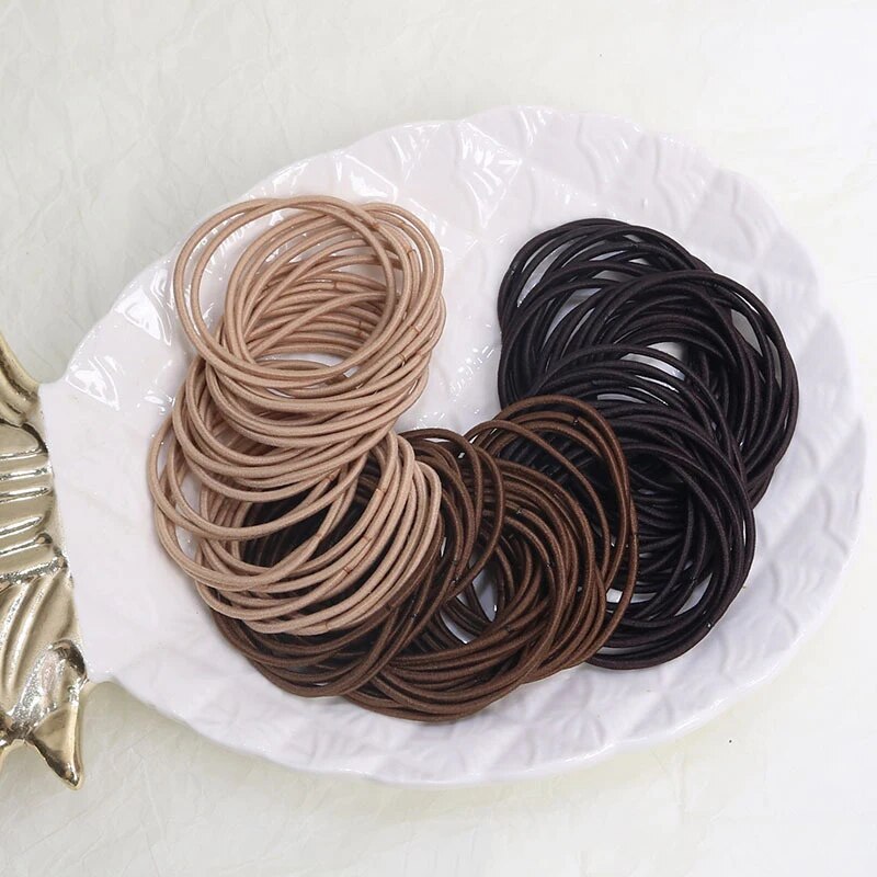 Men'S Grooming Tape - 100PCS/Set Hair Ties Elastic Rubber Bands