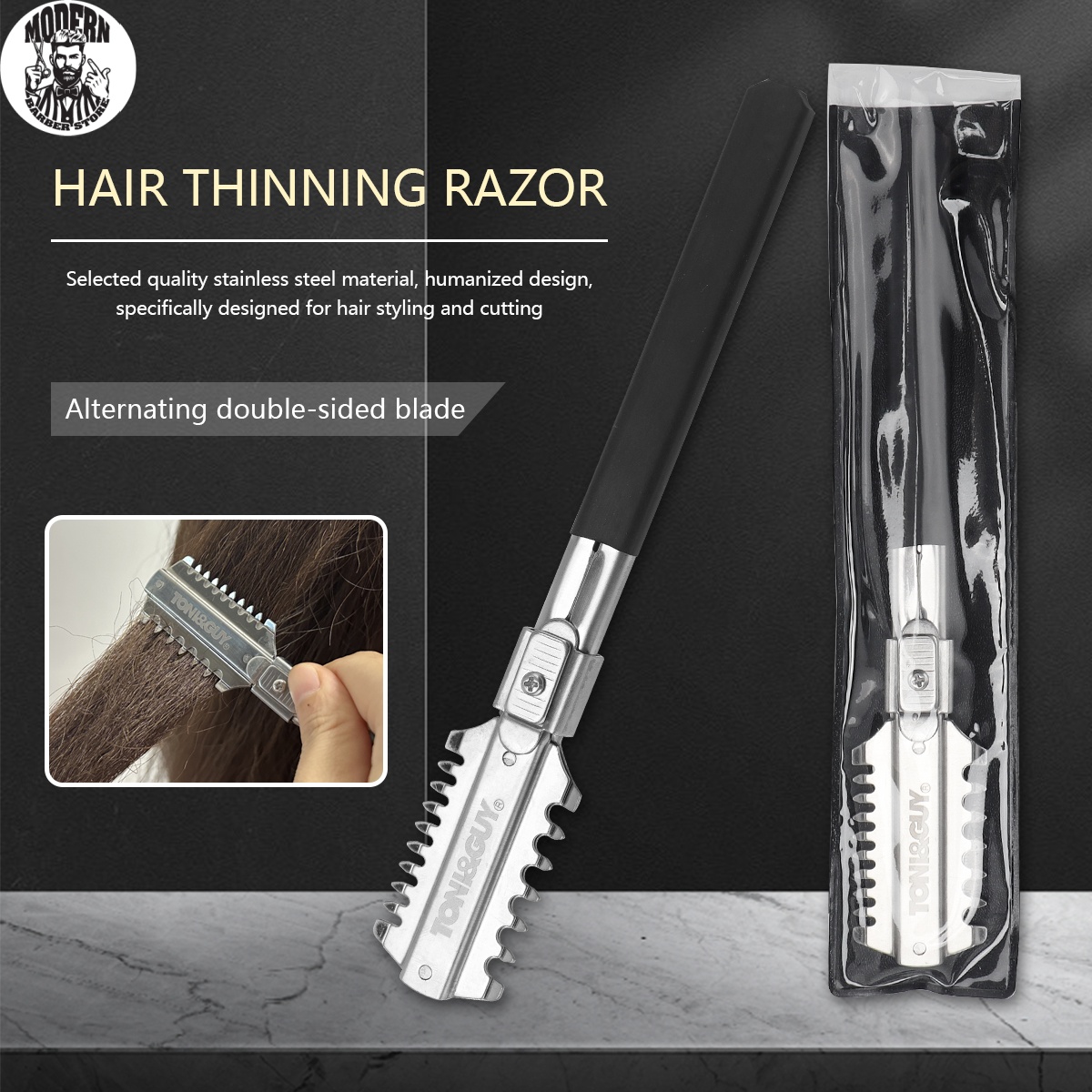 Grooming Men'S Hair - Salon Double-Edge Shaving Haircut Razor Knife