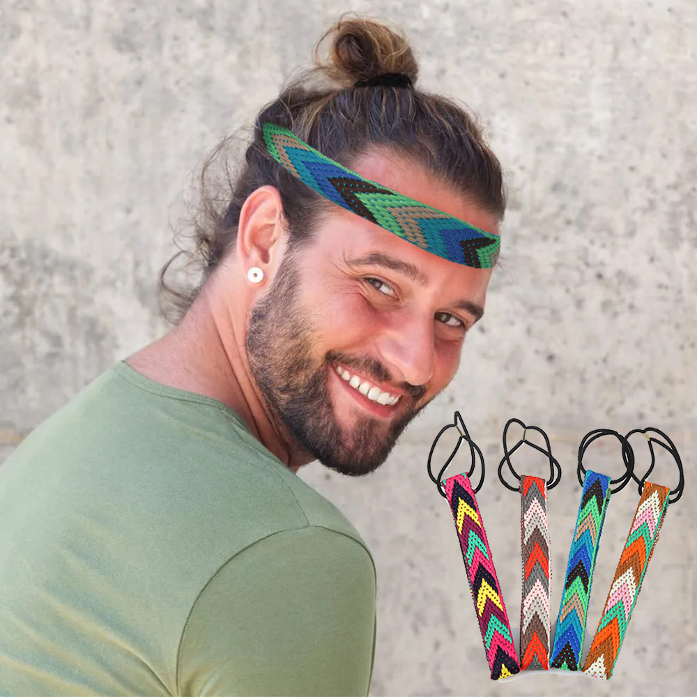 Men'S Grooming Tape - Men's Bohemian Elastic Hair Band Colorful