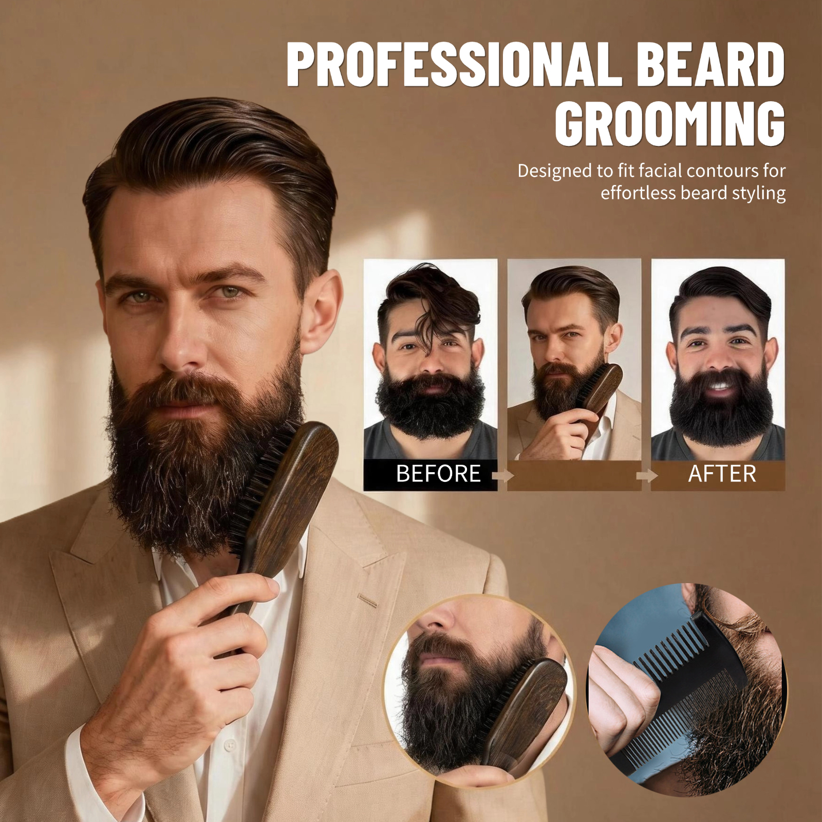 2Pcs Men Beard Grooming Care K - Men'S Grooming Barbershop recension och pris