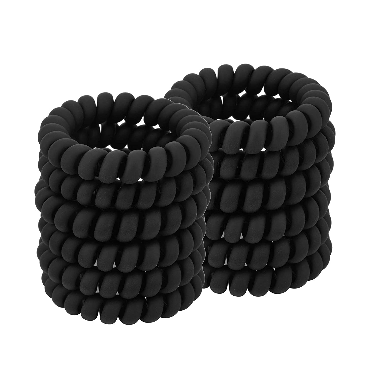 Black Spiral Hair Ties Matte E - Men'S Grooming Tape recension och pris