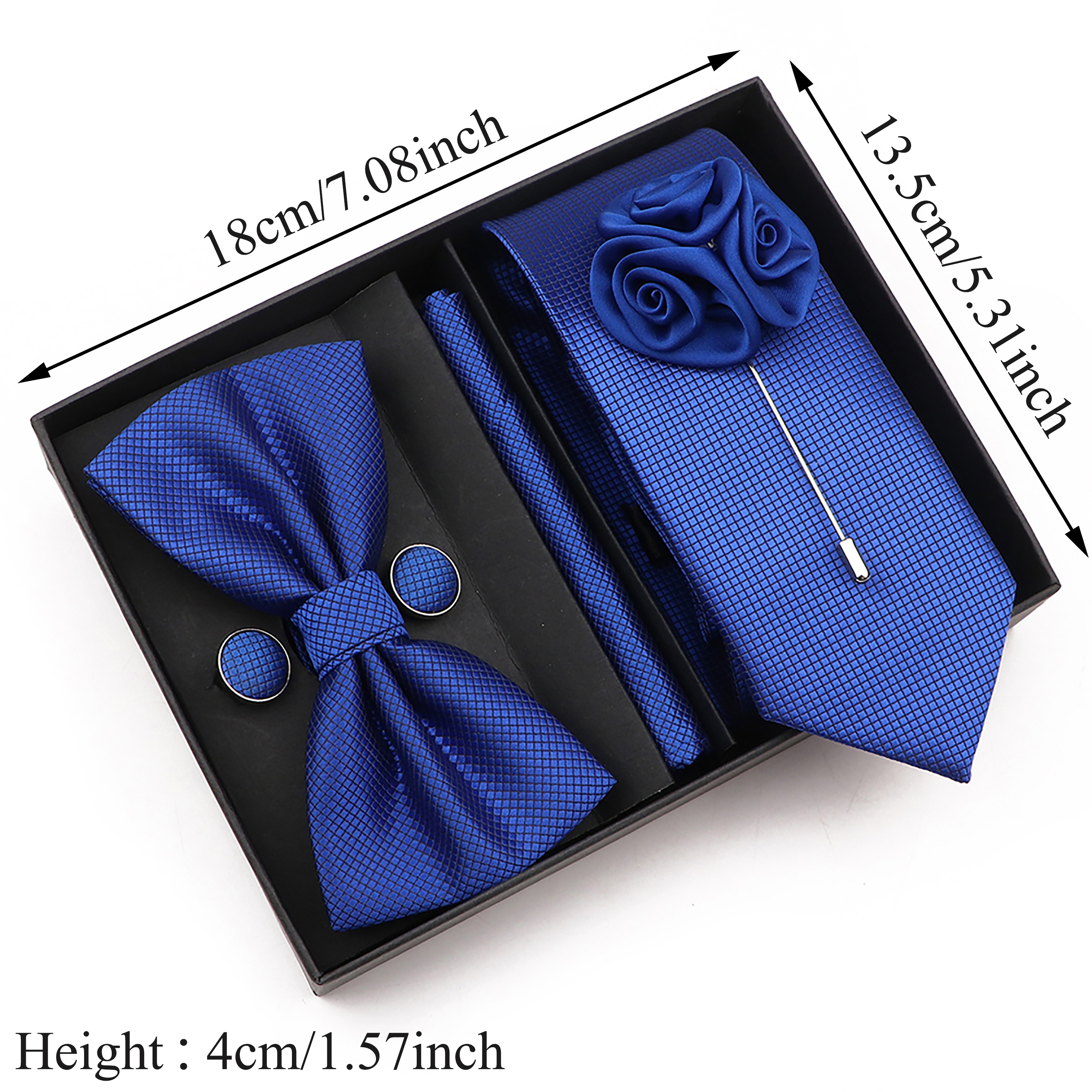 New Style Tie Set Solid Color  - Mens Grooming Box recension och pris