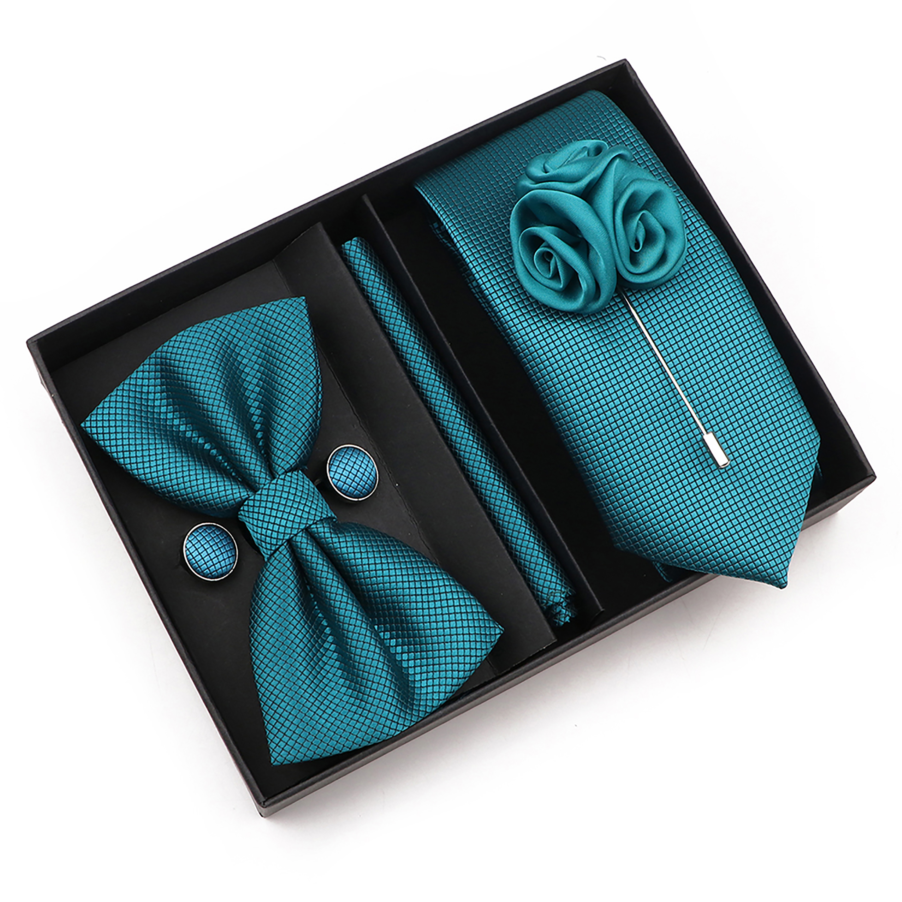 New Style Tie Set Solid Color  - Mens Grooming Box recension och pris