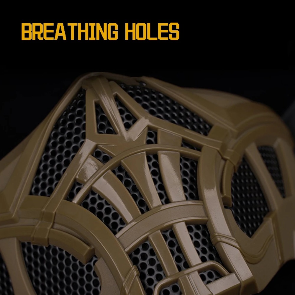 Tactical Airsoft Half Face Mas - Face Wash Mens recension och pris