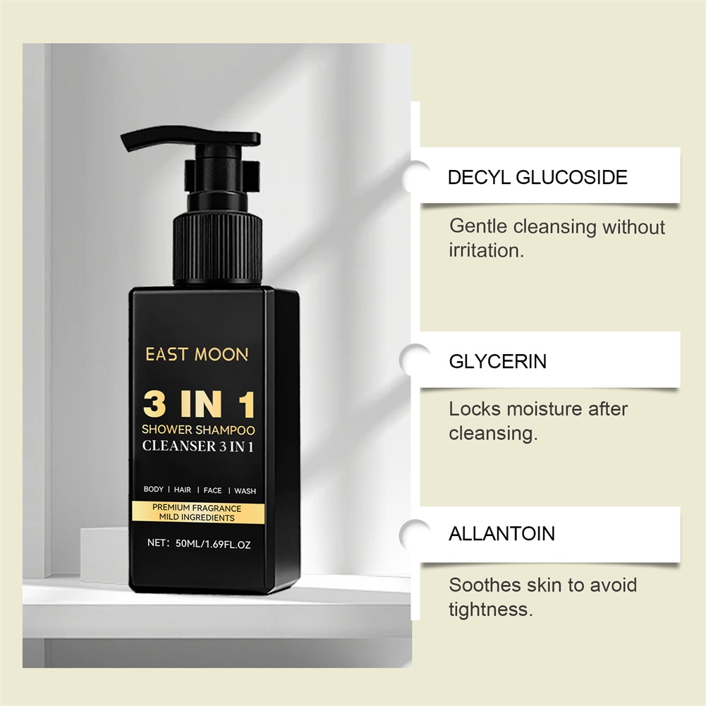 50ml 3 In 1 Shampoo Face Clean - Face Wash Mens recension och pris