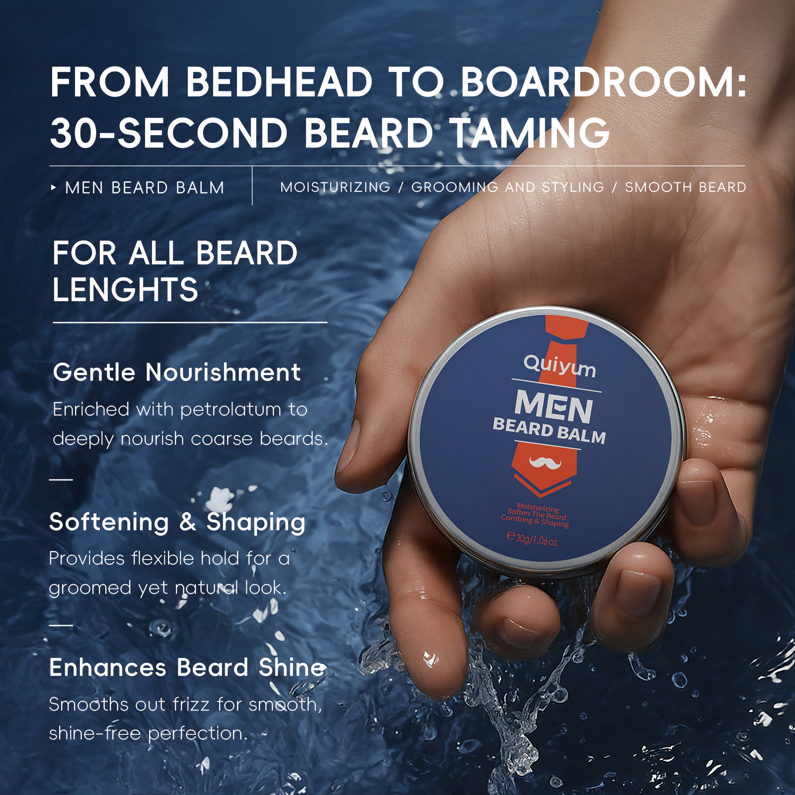 QUIYUM 4Pcs Men Beard & Facial - Men'S Grooming Oil recension och pris