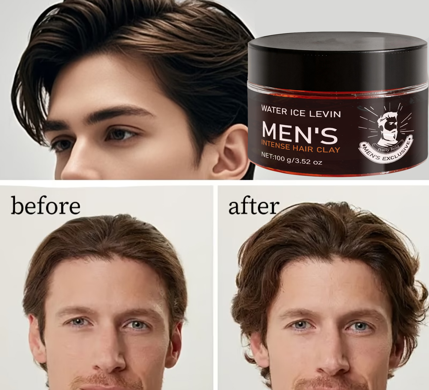 Men's Firm Hold Hair Clay with - Pomade Hair Clay recension och pris