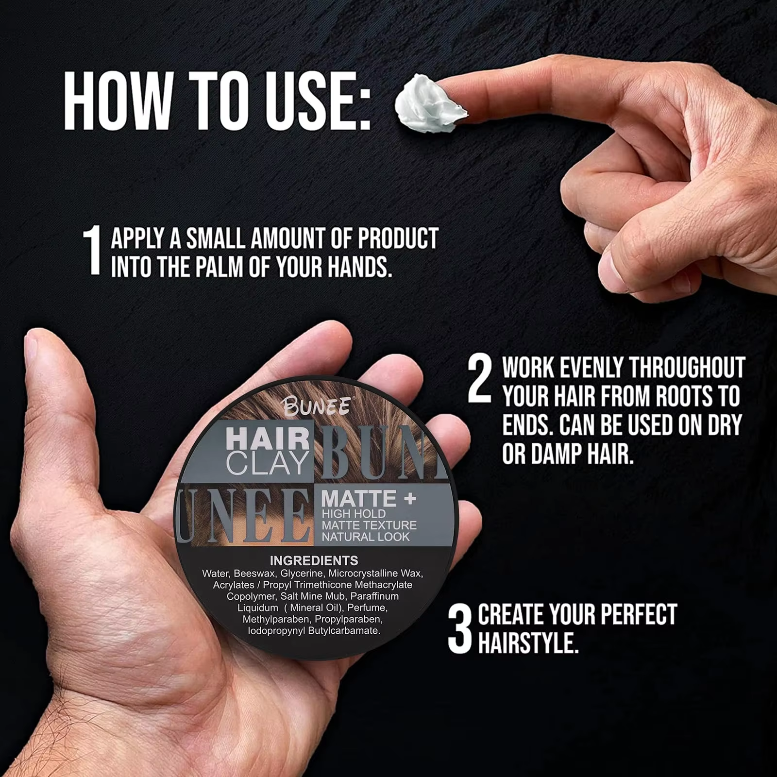 Matte Finish Hair Paste for Me - Pomade Hair Clay recension och pris
