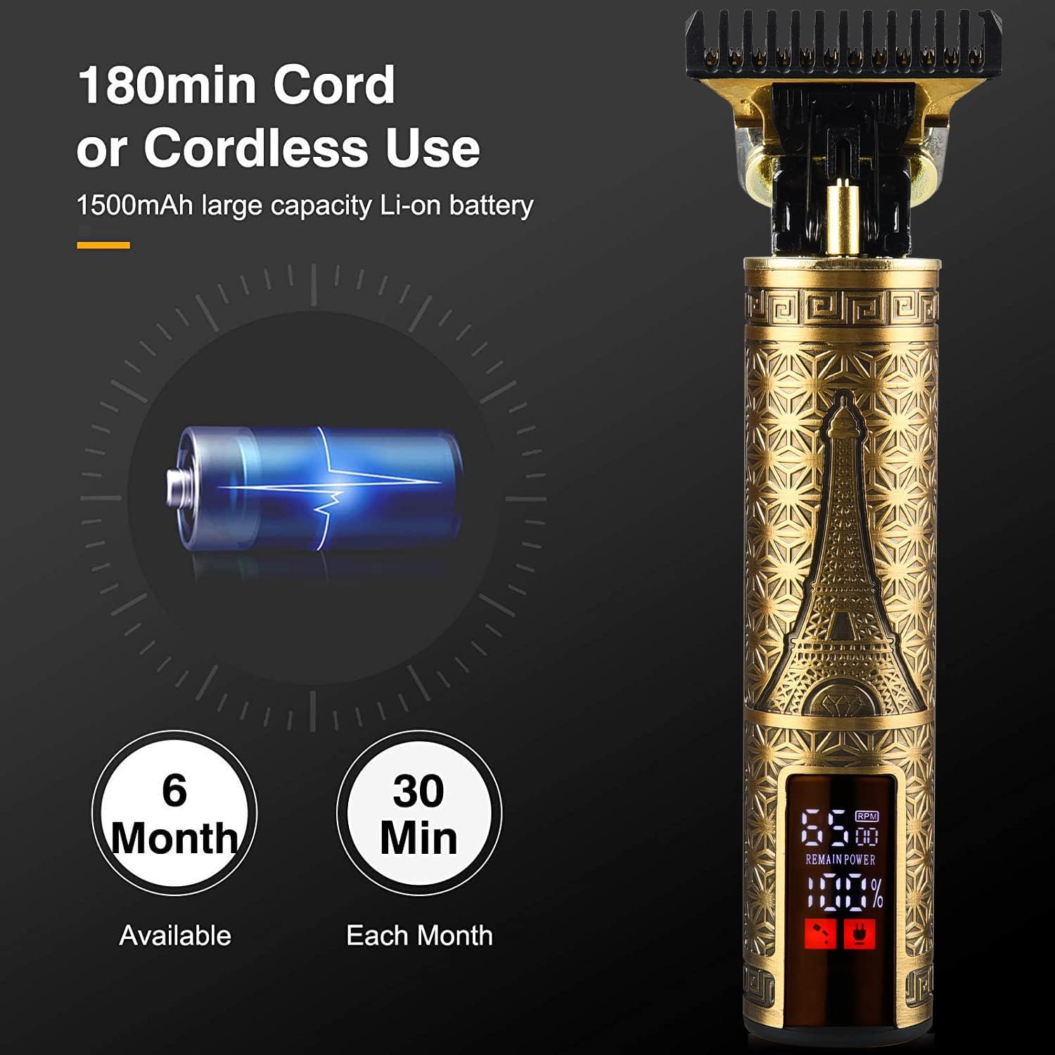 Professional Hair Trimmer for  - Men'S Grooming Barbershop recension och pris