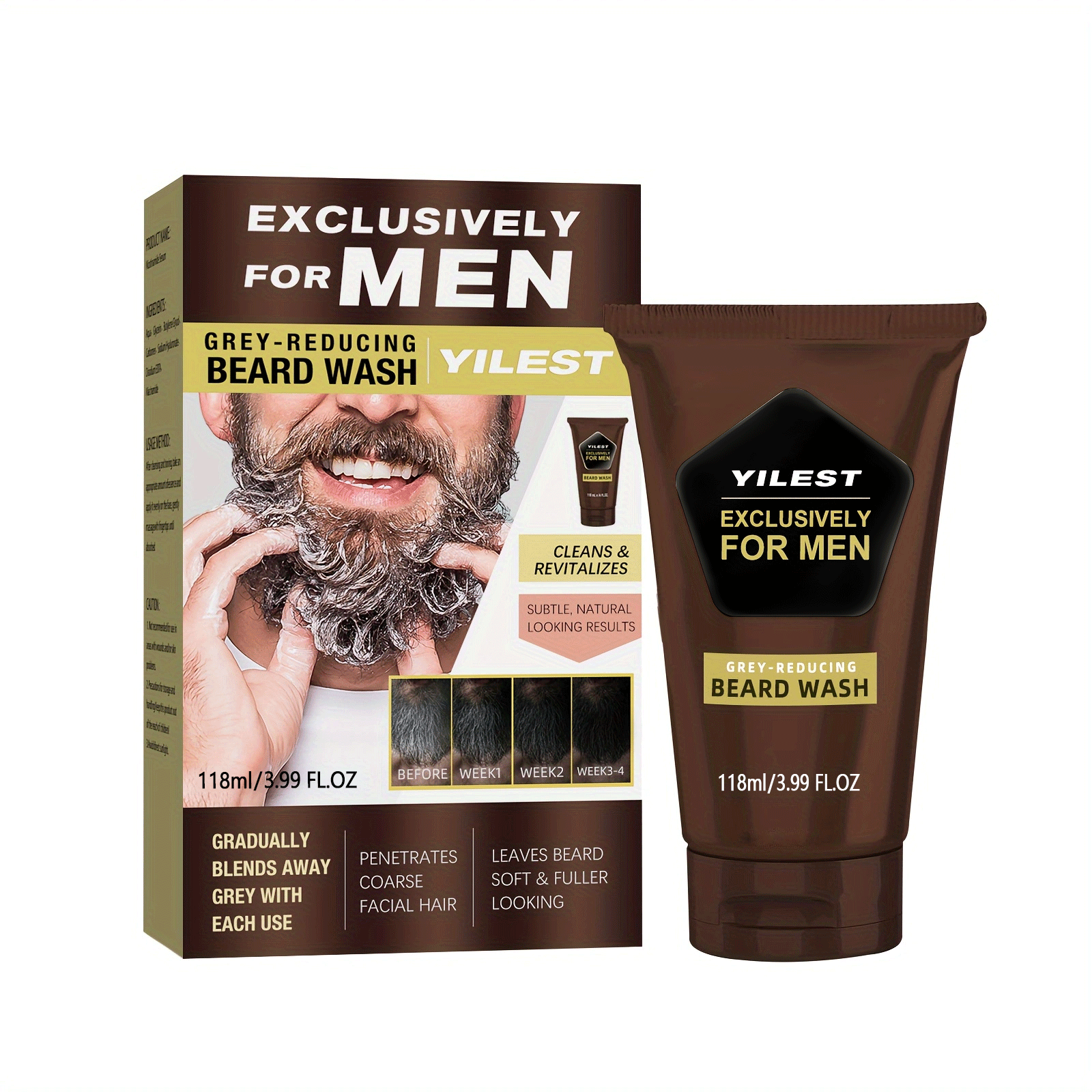 1-3pcs Men's Beard Black Dye D - Face Wash Mens recension och pris