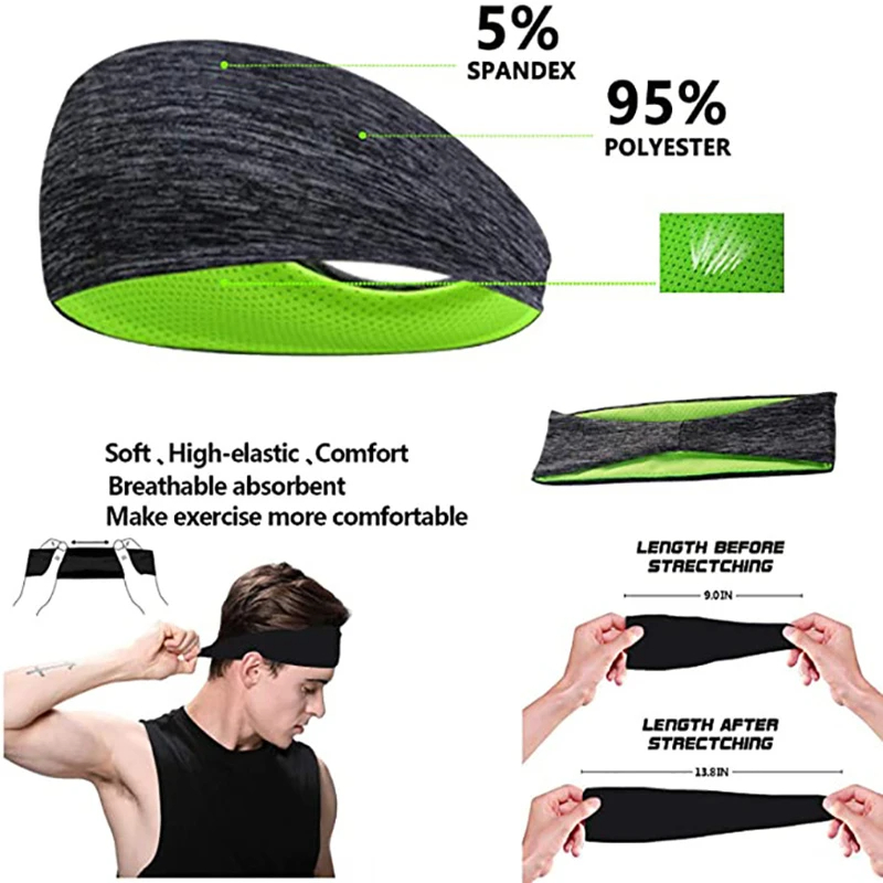 3PCS Sweatband for Men Women E - Men'S Grooming Tape recension och pris