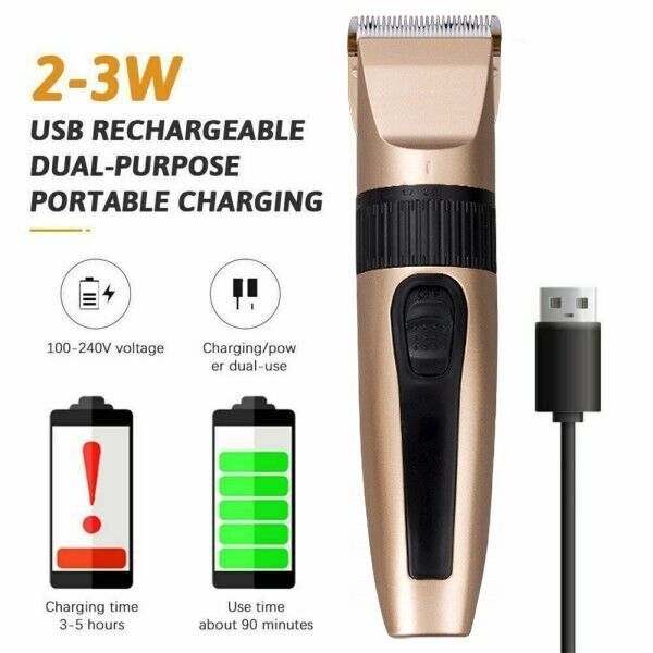 Professional Cordless Hair Cli - Grooming Men'S Hair recension och pris