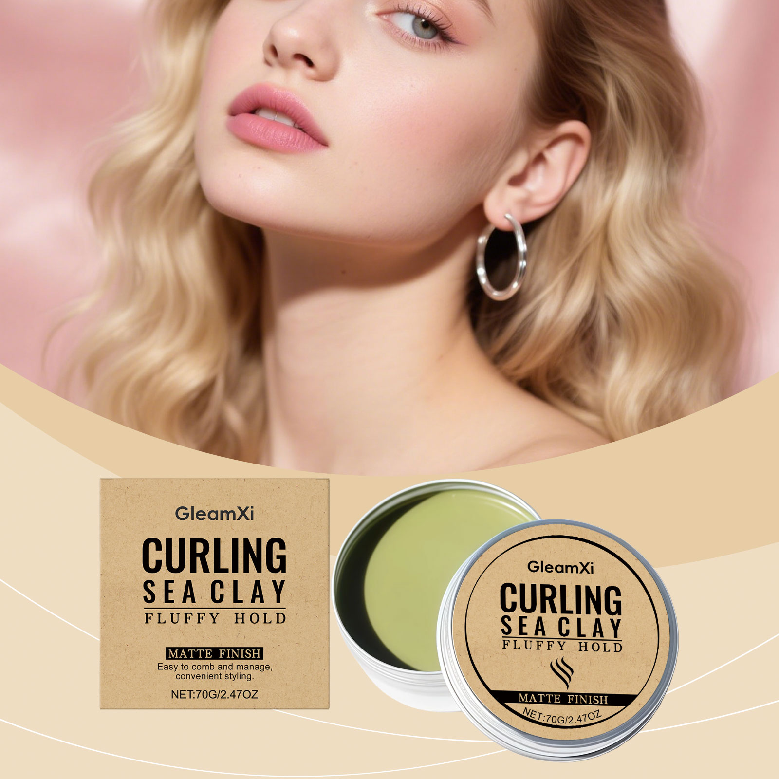 Curly Hair Styling Clay - Flex - Pomade Hair Clay recension och pris