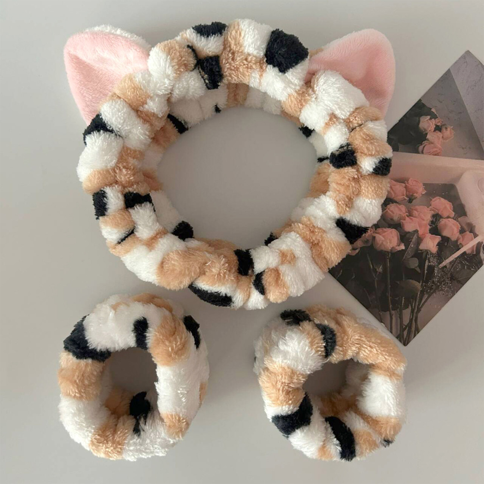 Cute Cat Ears Headband And Wri - Face Wash Mens recension och pris