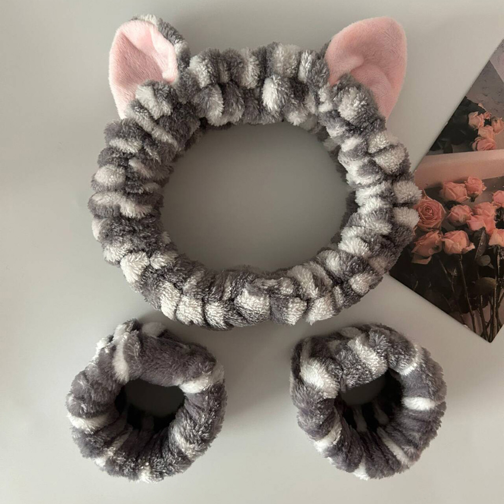 Cute Cat Ears Headband And Wri - Face Wash Mens recension och pris