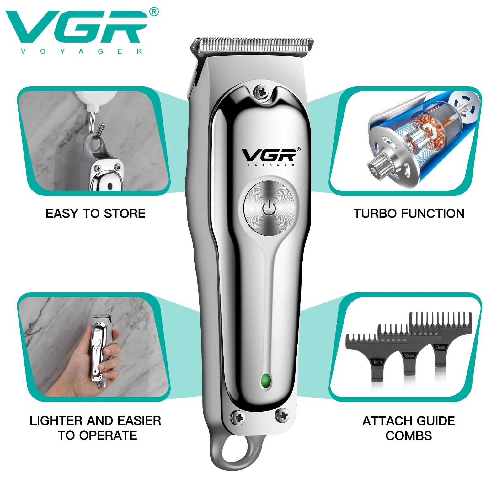 VGR Hair Trimmer Professional  - Face Wash Mens recension och pris
