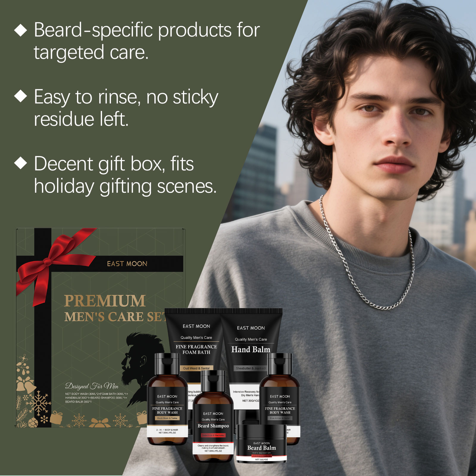 Men's Personal Care Set Beard  - Face Wash Mens recension och pris