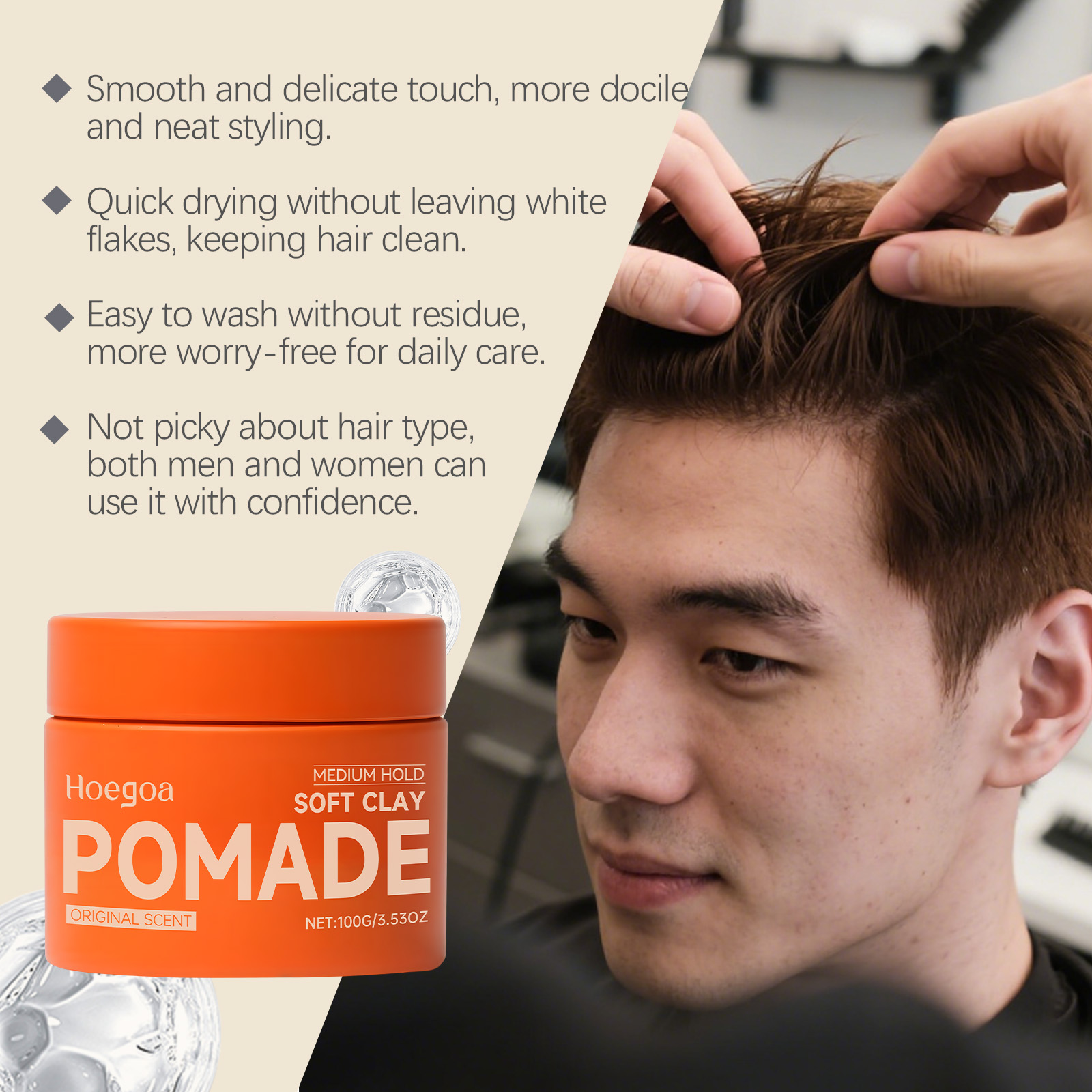 Original Hair Wax Long-Lasting - Pomade Hair Clay recension och pris
