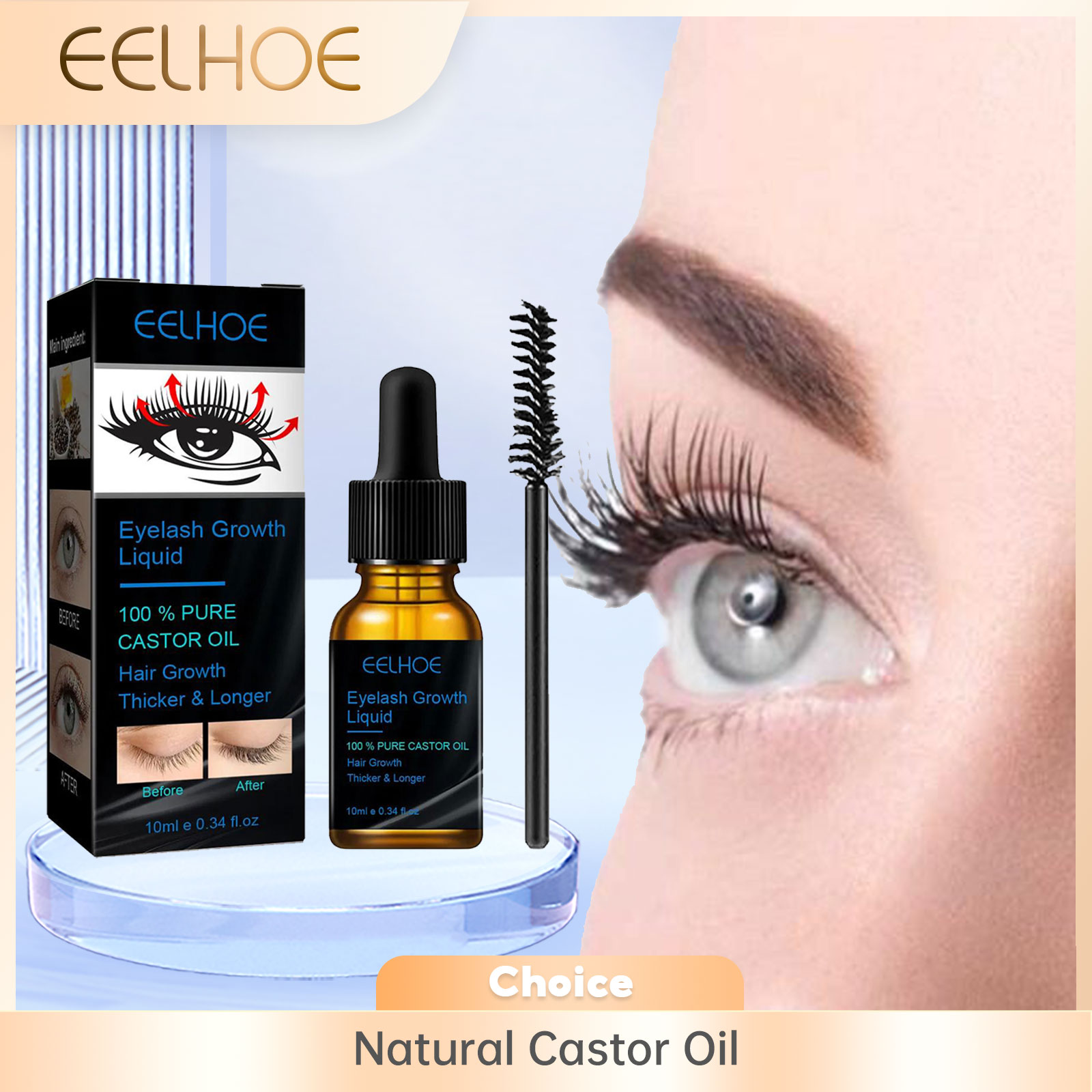 Castor Oil Eyelash Growth Seru - Men'S Grooming Oil recension och pris