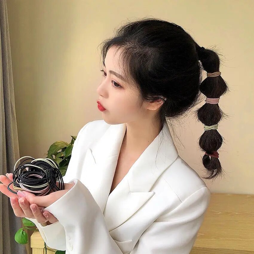 100PCS/Set Hair Ties Elastic R - Men'S Grooming Tape recension och pris