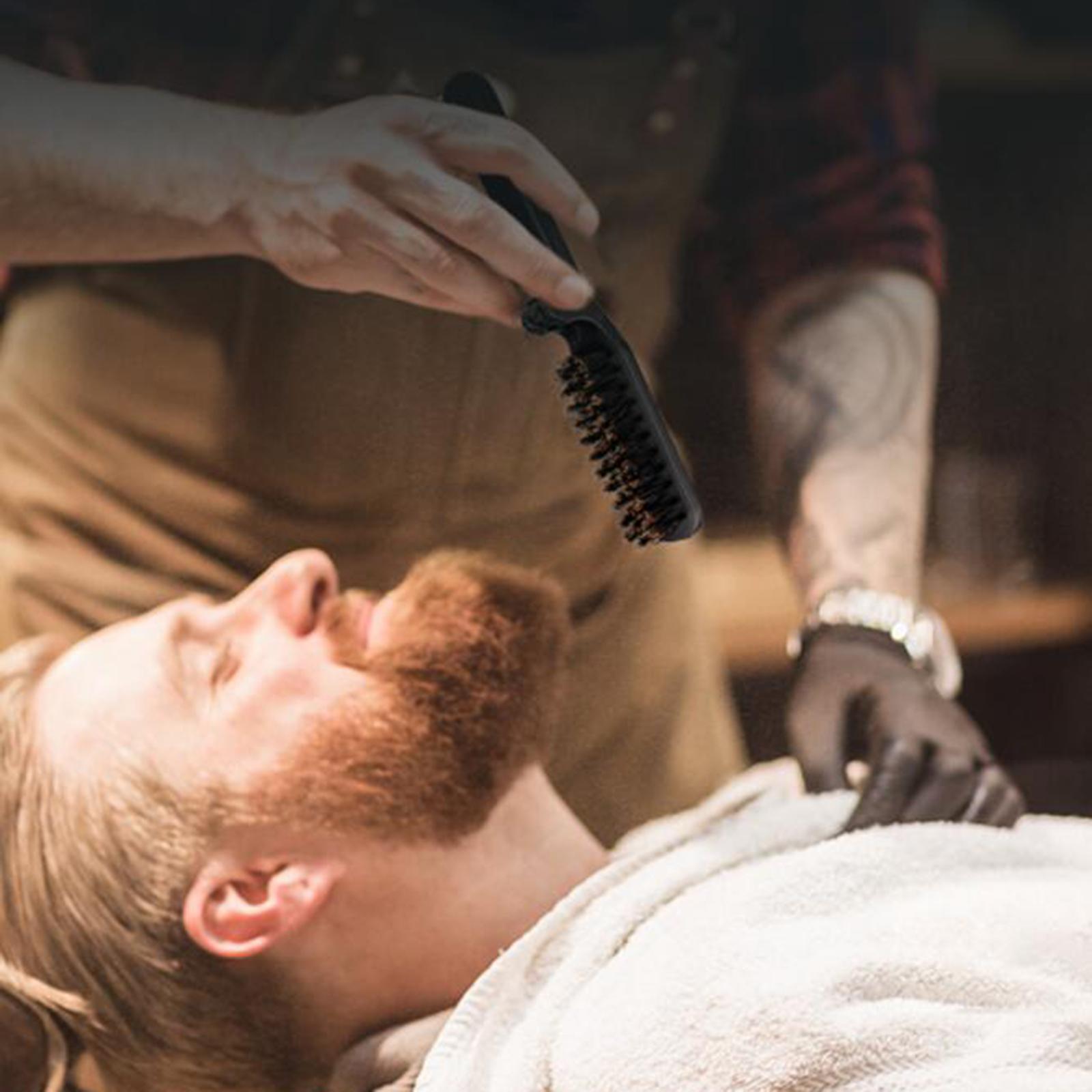 Black Stylish Beard Brush Fold - Men'S Grooming Barbershop recension och pris