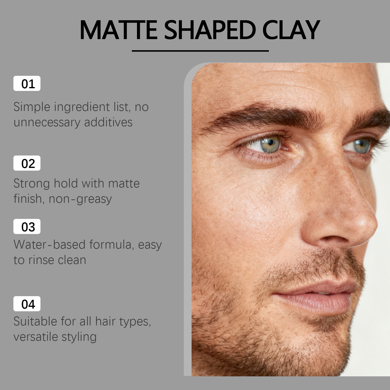 Men Matte Shaped Clay Hair Sty - Pomade Hair Clay recension och pris
