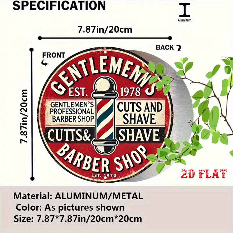 Classic Barbershop 2D Flat Rou - Men'S Grooming Barbershop recension och pris