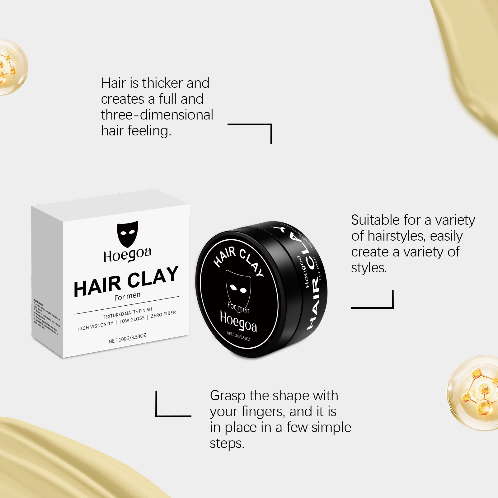 Men's Hair Styling Clay – Crea - Pomade Hair Clay recension och pris