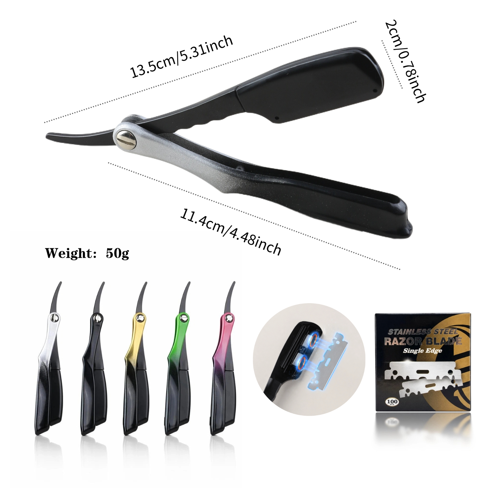 Magnetic Folding Straight Razo - Men'S Grooming Barbershop recension och pris